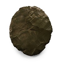 Large Stone Age Knapped Ovate Grey Stone Handaxe
