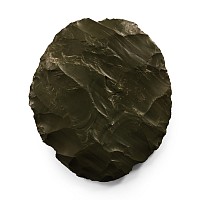 Large Stone Age Knapped Ovate Grey Stone Handaxe