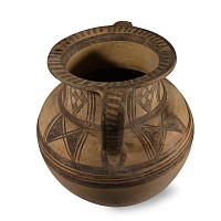 Very Large Cypriot Bichrome Amphora with Double Strap Handles