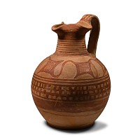 Large Cypriot Painted Buff Ware Oinochoe