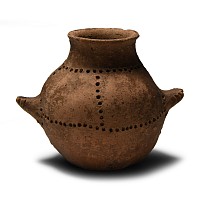 Holy Land Terracotta Vessel with Pie-Crust Handles