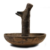 Cypriot Terracotta Bowl with Bird