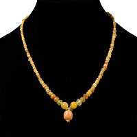 Roman Amber Glass Bead Necklace String