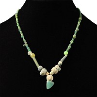 Roman Green Glass Bead Necklace String