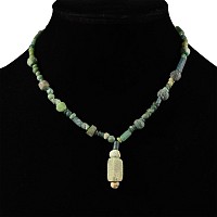 Roman Green Glass Bead Necklace String