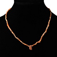 Western Asiatic Coral and Other Bead Necklace String