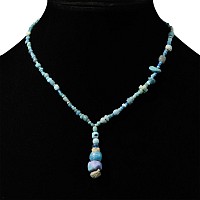 Achaemenid and Other Pale Blue Bead Necklace String
