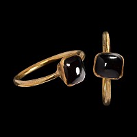 Medieval Gold Ring with Cabochon Garnet