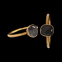 Medieval Gold Ring with Crystal Cabochon