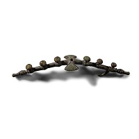 Viking Age Bronze Purse Bar with Zoomorphic Terminals