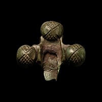 Viking Age Bronze Studded Cross Fitting