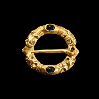 Medieval 'Published' Jewelled Gold Zoomorphic Annular Brooch
