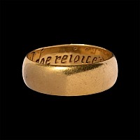 Post Medieval 'Published' Gold 'In thee my choice I doe reioice' Posy Ring