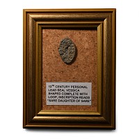 Framed Medieval Lead Seal Matrix of Sare Daughter of Sare