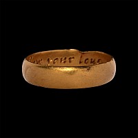 Large Stuart Period Gold 'Let Your Life Show Your Love' Posy Ring