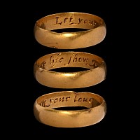 Large Stuart Period Gold 'Let Your Life Show Your Love' Posy Ring