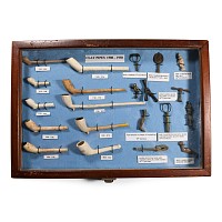 Cased Post Medieval 'Published' Clay Pipe and Bronze Tamper Collection