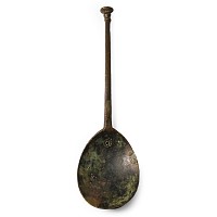 Tudor Bronze Spoon with Rose Maker's Mark