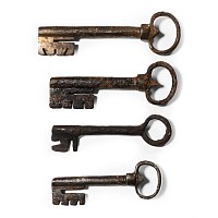 Post Medieval Iron Key Group