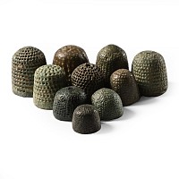 Medieval Bronze Beehive Thimble Collection