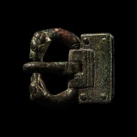 Norman Bronze Buckle with Beast Heads