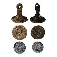 Medieval Bronze Seal Matrix Pair