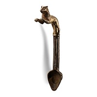 Post Classical Gilt Silver Handle with Lion and Mask