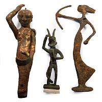 Bronze and Iron Statue Group