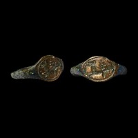 Western Asiatic Bronze Ring with Stag