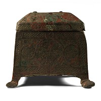 Arab-Byzantine Bronze Casket with Crosses and Naskh Inscription