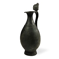 Large Roman Bronze Jug with Handle