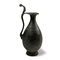 Large Roman Bronze Jug with Handle
