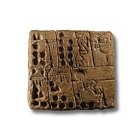 Large Proto-Sumerian Pictographic Tablet for Large Amounts of Grain