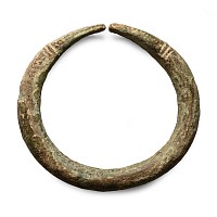 Heavy Luristan Bronze Snake-Headed Armlet
