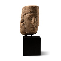 Archaic Cypriot Head of a Male Votary