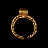 Roman Gold Luna Pendant