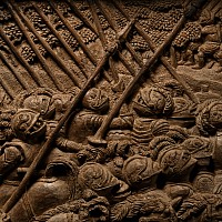 Post Medieval Walnut Relief Panel Depicting The Victory of Maximilian I and Henry VIII Over the French at The Battle of The Spurs