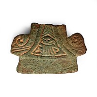 Massive Anglo-Saxon Gilt Bronze Cruciform Brooch Terminal