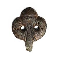 Anglo-Saxon Bronze Sword Scabbard Mount with Woden and Ravens