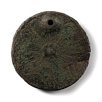 Medieval Bifacial Gilt Bronze Altar Cross Mount