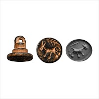 Western Asiatic Bronze Seal Matrix with Lion