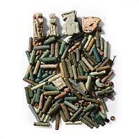 Egyptian Faience Bead and Amulet Group