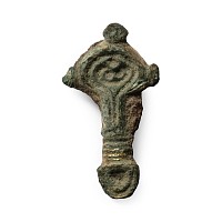 Anglo-Saxon Gilt Bronze Radiate-Headed Brooch