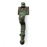 Anglo-Saxon Bronze Cruciform Brooch with Horse-Head Terminal