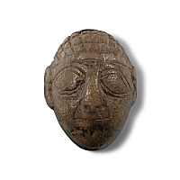 Western Asiatic Stone Stamp Seal in the Form of a Human mask