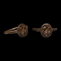 Roman Bronze Ring with Eagle