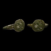 Byzantine Bronze Ring with Dove
