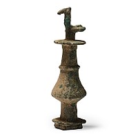 Luristan Bronze Standard Finial with Bird