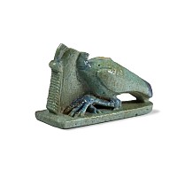 Egyptian Faience Amulet of an Ibis