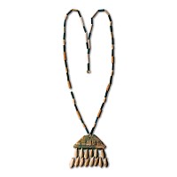 Egyptian Faience Necklace with Pendant